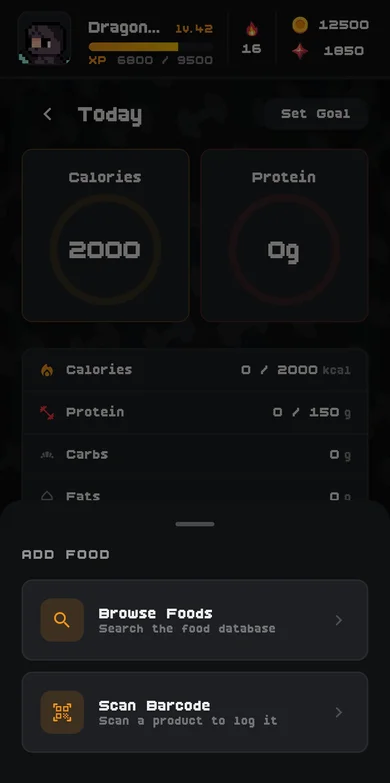 GYMRPG Fuel your legend. app screenshot