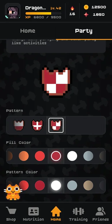 GYMRPG Stronger together. app screenshot