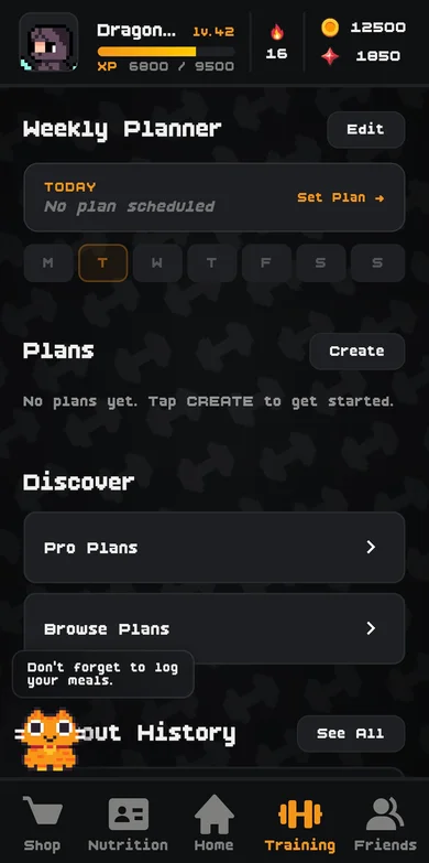 GYMRPG Train, level, repeat. app screenshot