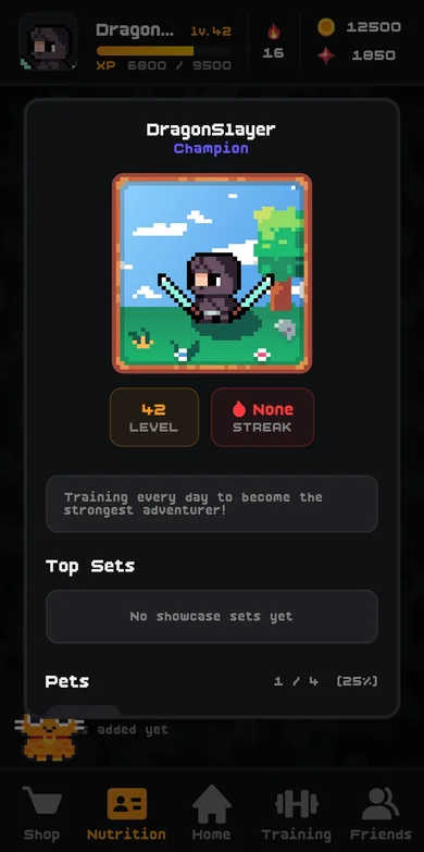 GYMRPG Train, level, repeat. app screenshot